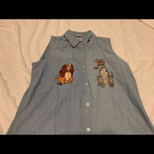 Vintage Lady and The Tramp Denim Vest Large